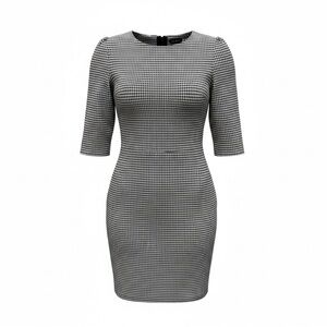 Alice + Olivia Black and White Houndstooth Pattern Mini Dress size 10